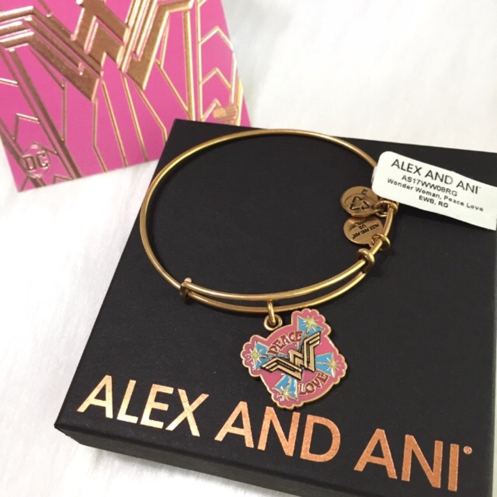 🆕 Wonder Woman Peace and Love Alex & Ani Bangle